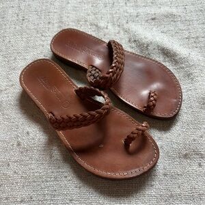Handmade Braided Leather Sandals from Greece